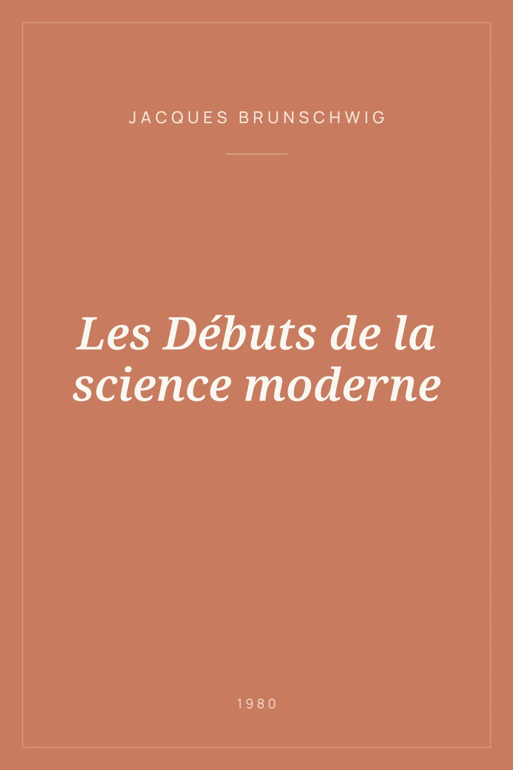Portada de Les Débuts de la science moderne