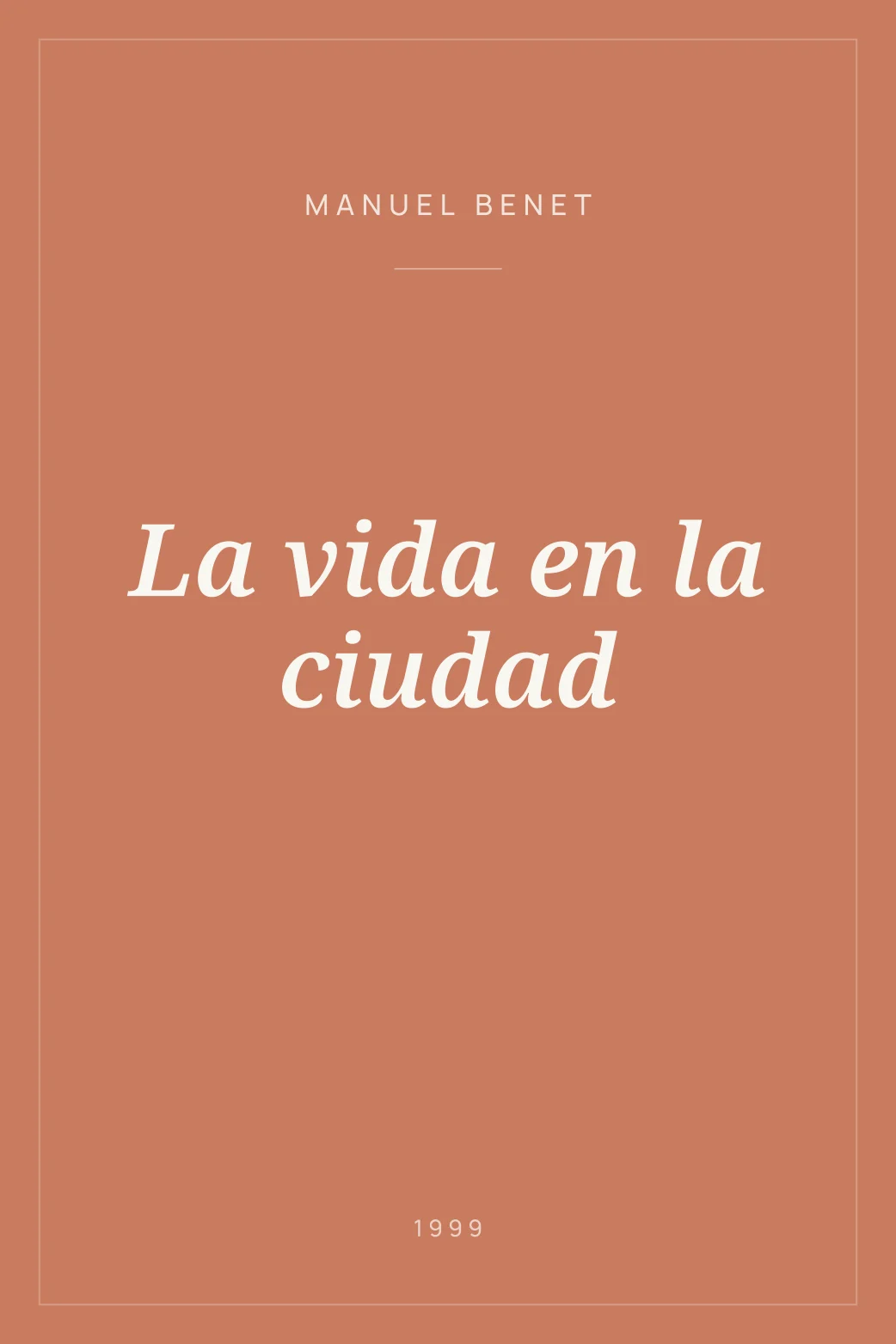 Portada de La vida en la ciudad