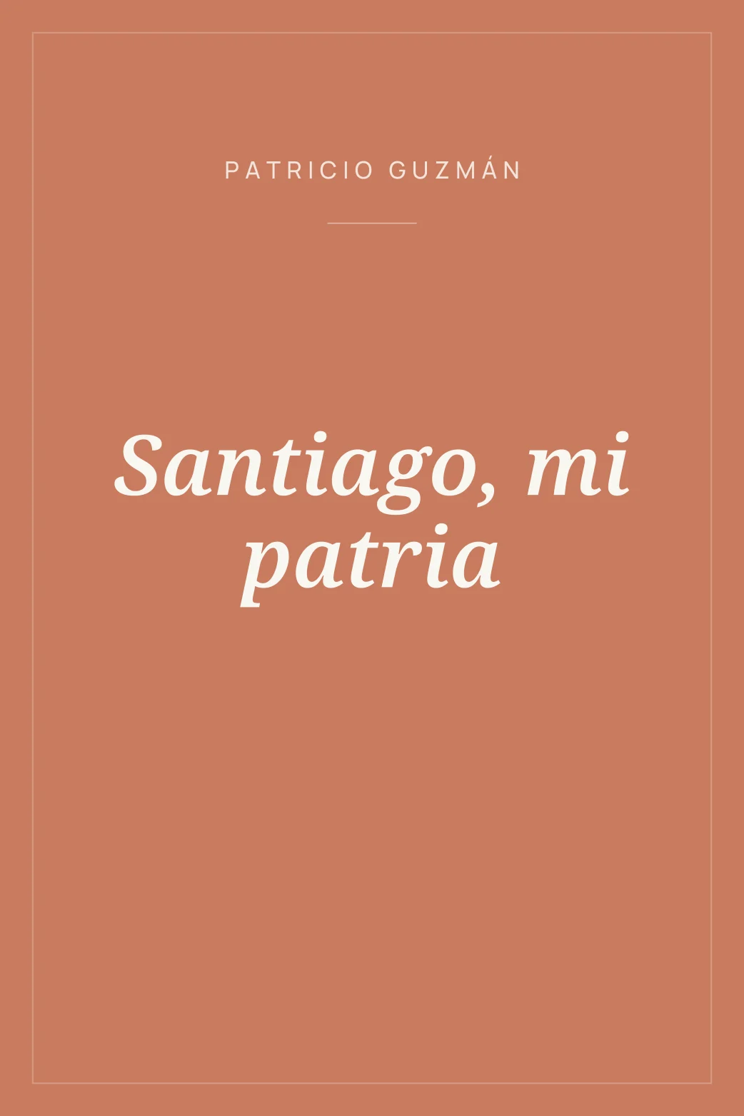 Portada de Santiago, mi patria