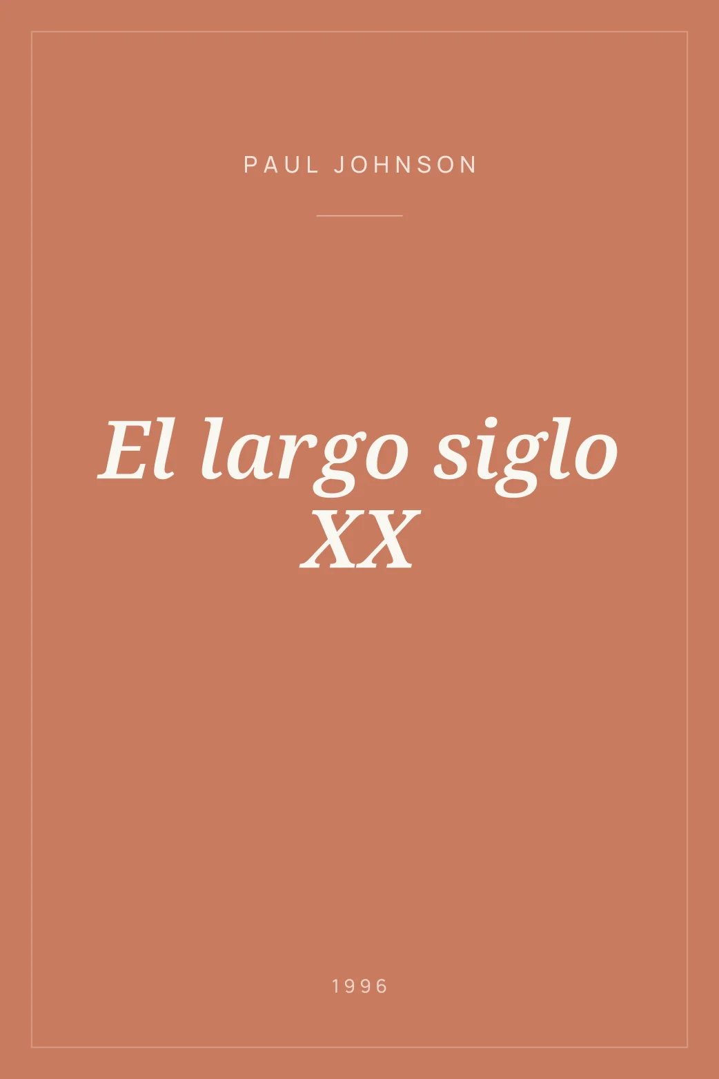 Portada de El largo siglo XX
