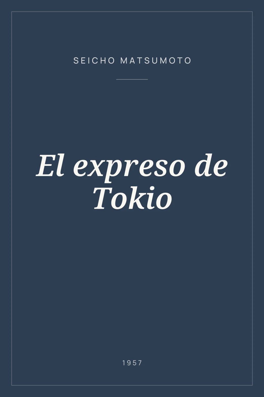Portada de El expreso de Tokio