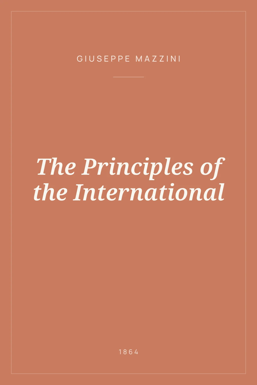 Portada de The Principles of the International