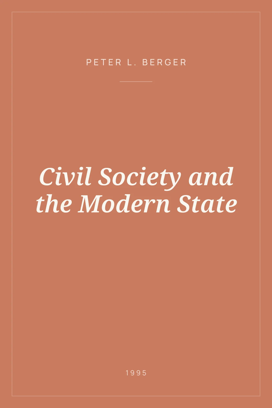Portada de Civil Society and the Modern State