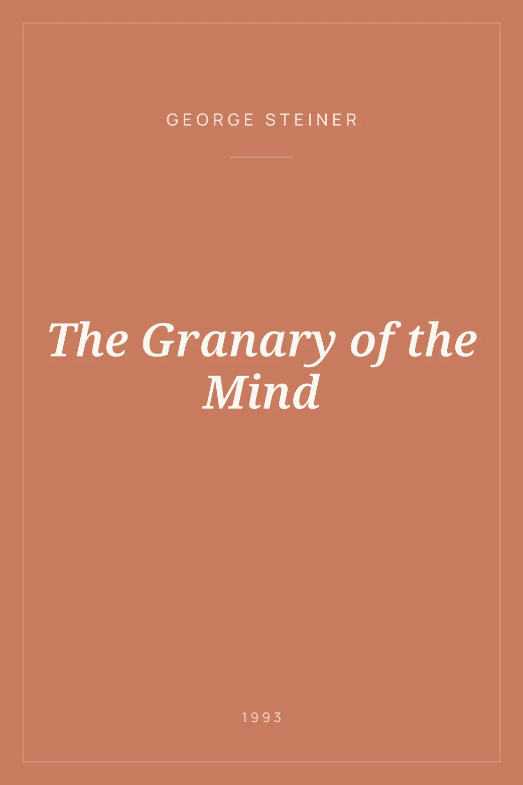 Portada de The Granary of the Mind