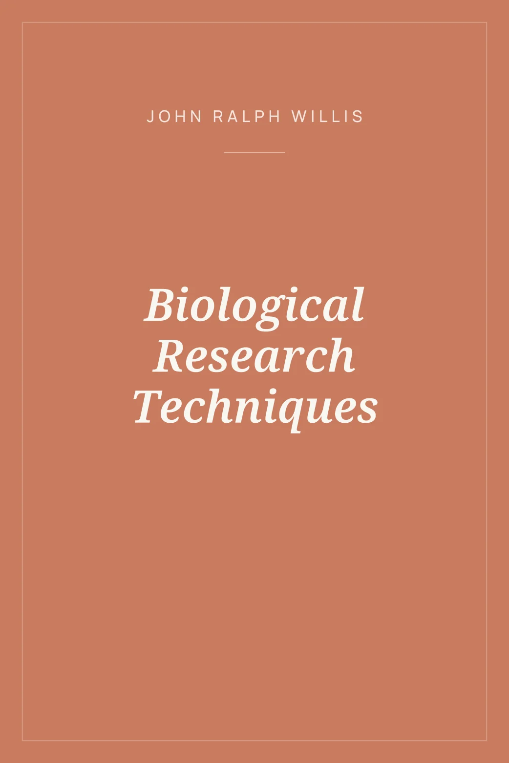 Portada de Biological Research Techniques