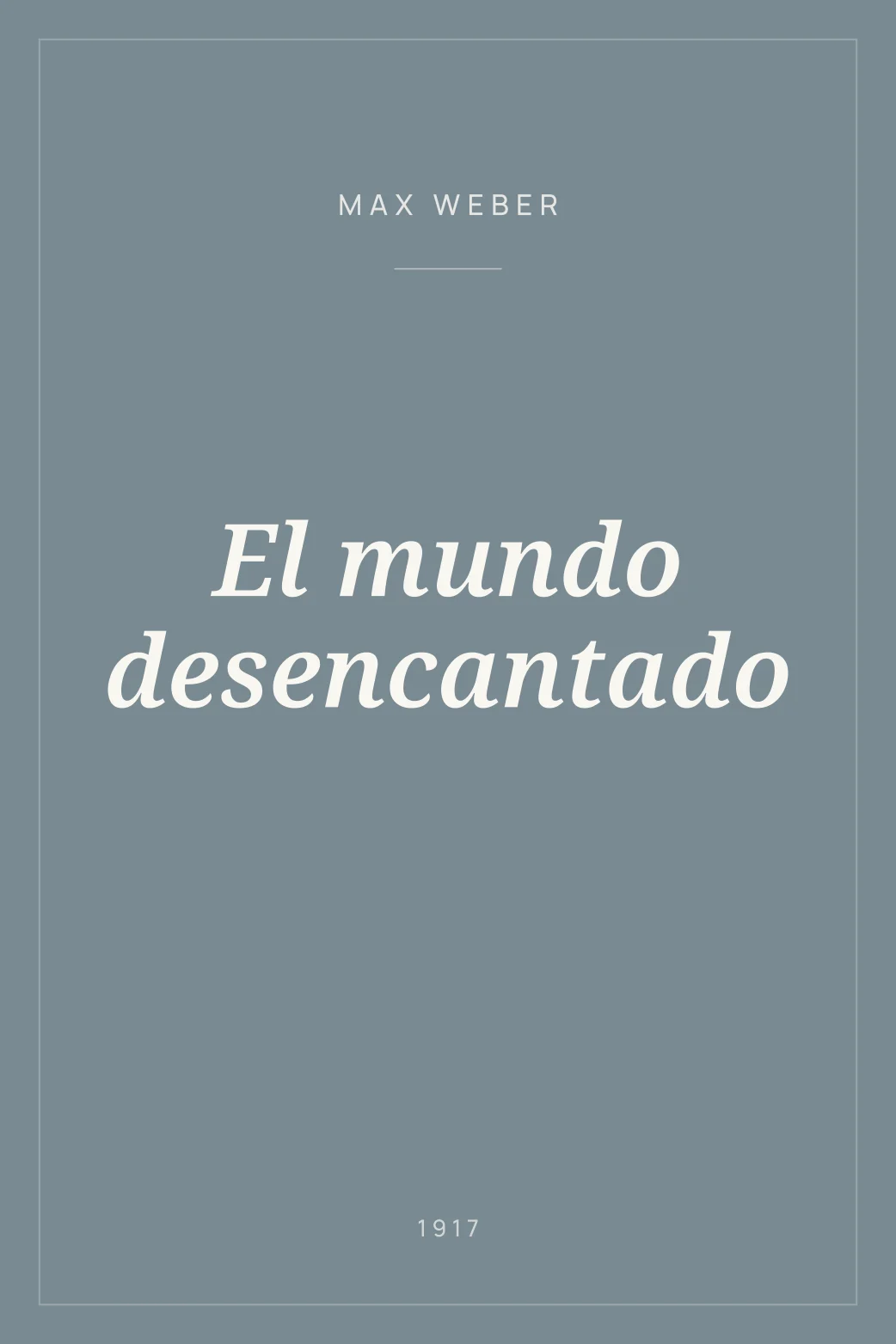 Portada de El mundo desencantado