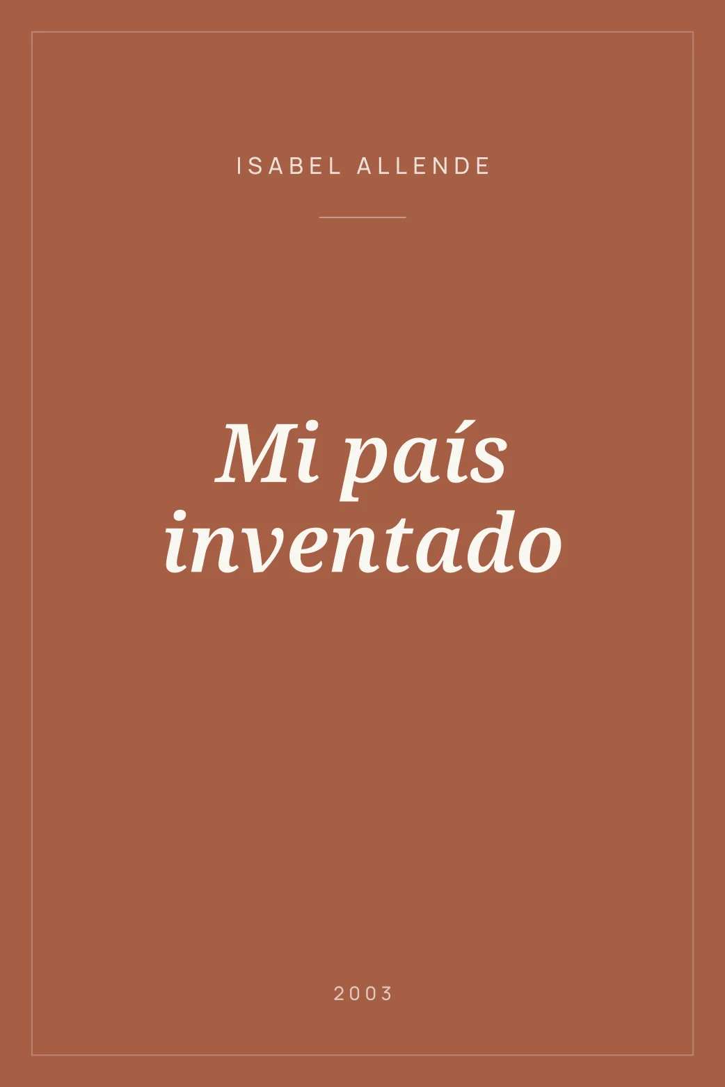 Portada de Mi país inventado