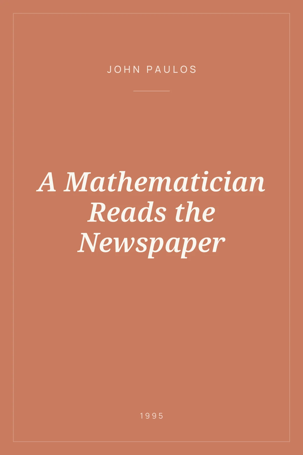 Portada de A Mathematician Reads the Newspaper