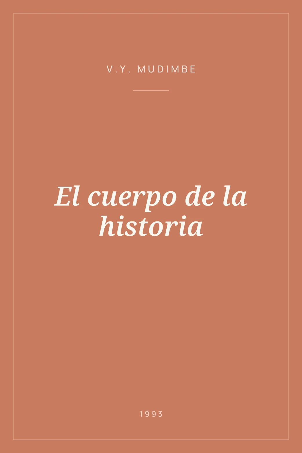 Portada de El cuerpo de la historia