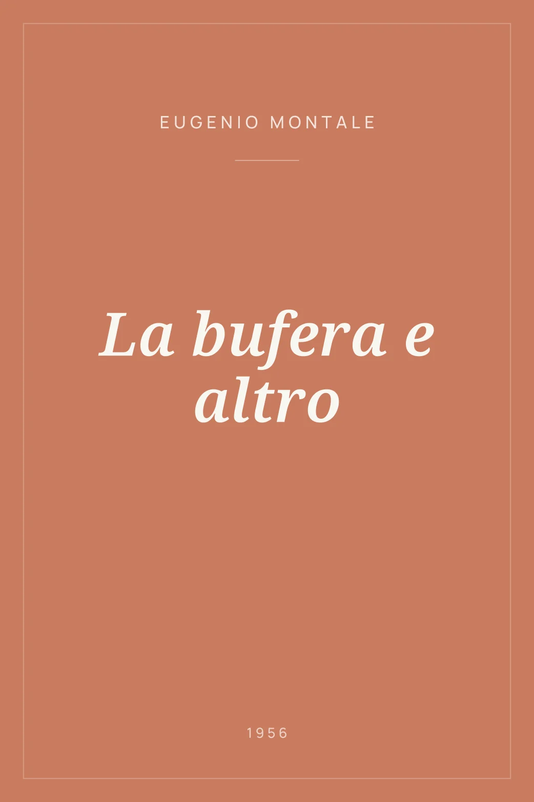 Portada de La bufera e altro