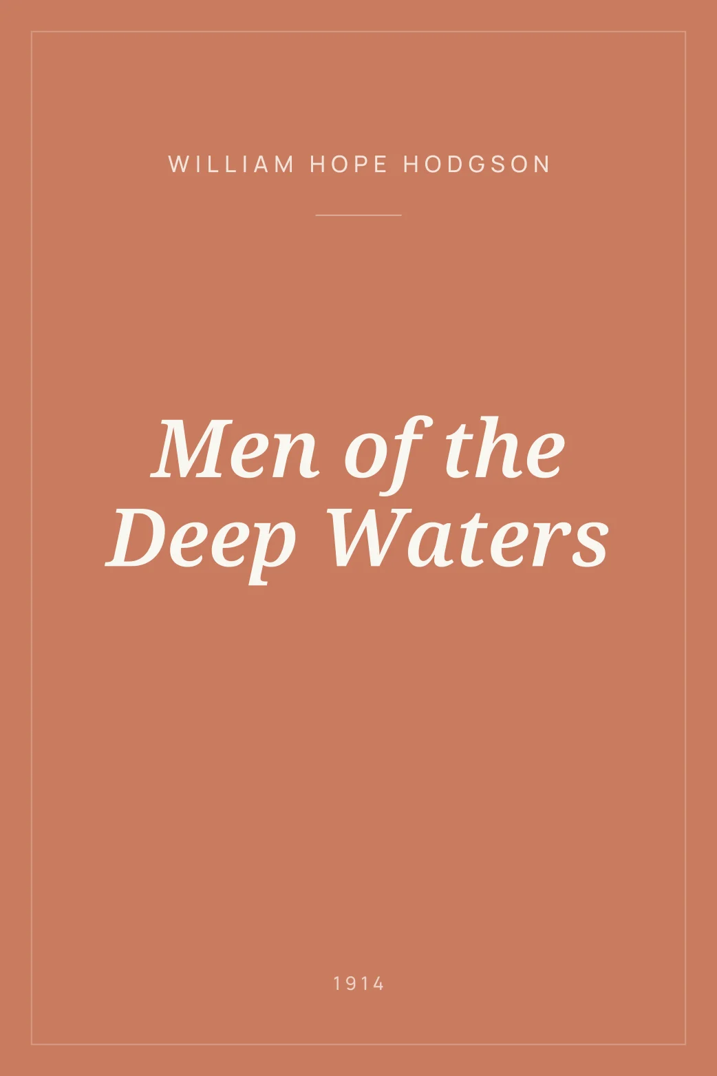 Portada de Men of the Deep Waters