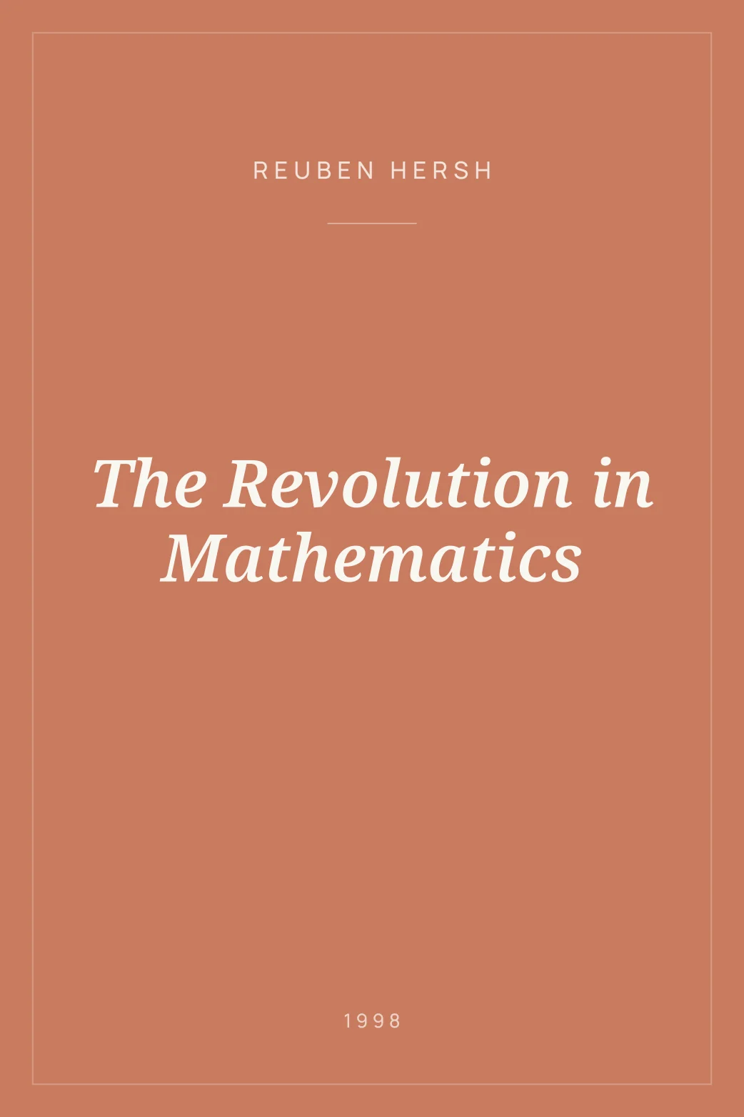Portada de The Revolution in Mathematics