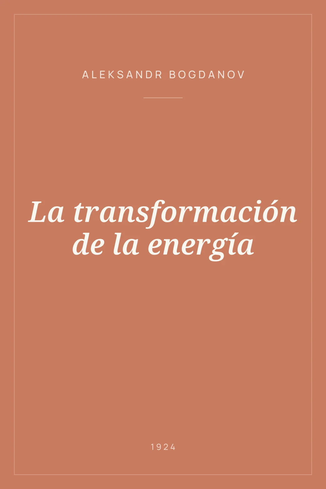 Portada de La transformación de la energía