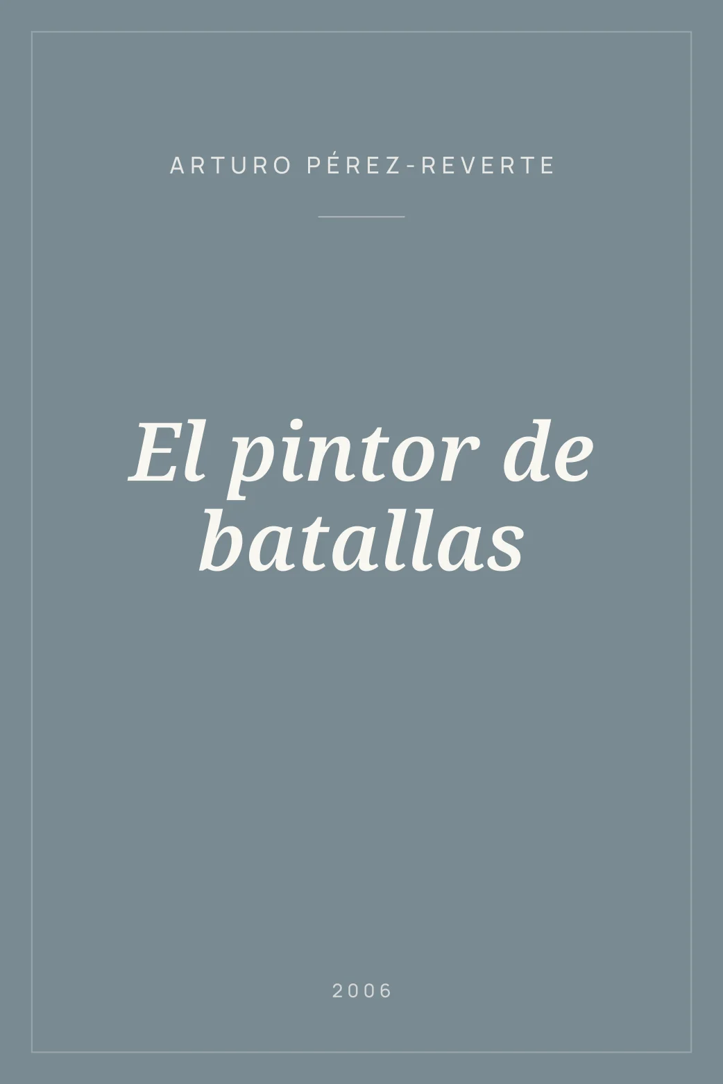 Portada de El pintor de batallas