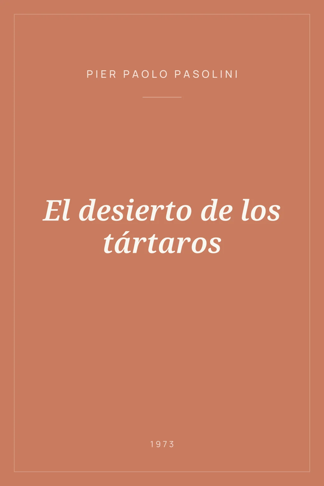 Portada de El desierto de los tártaros