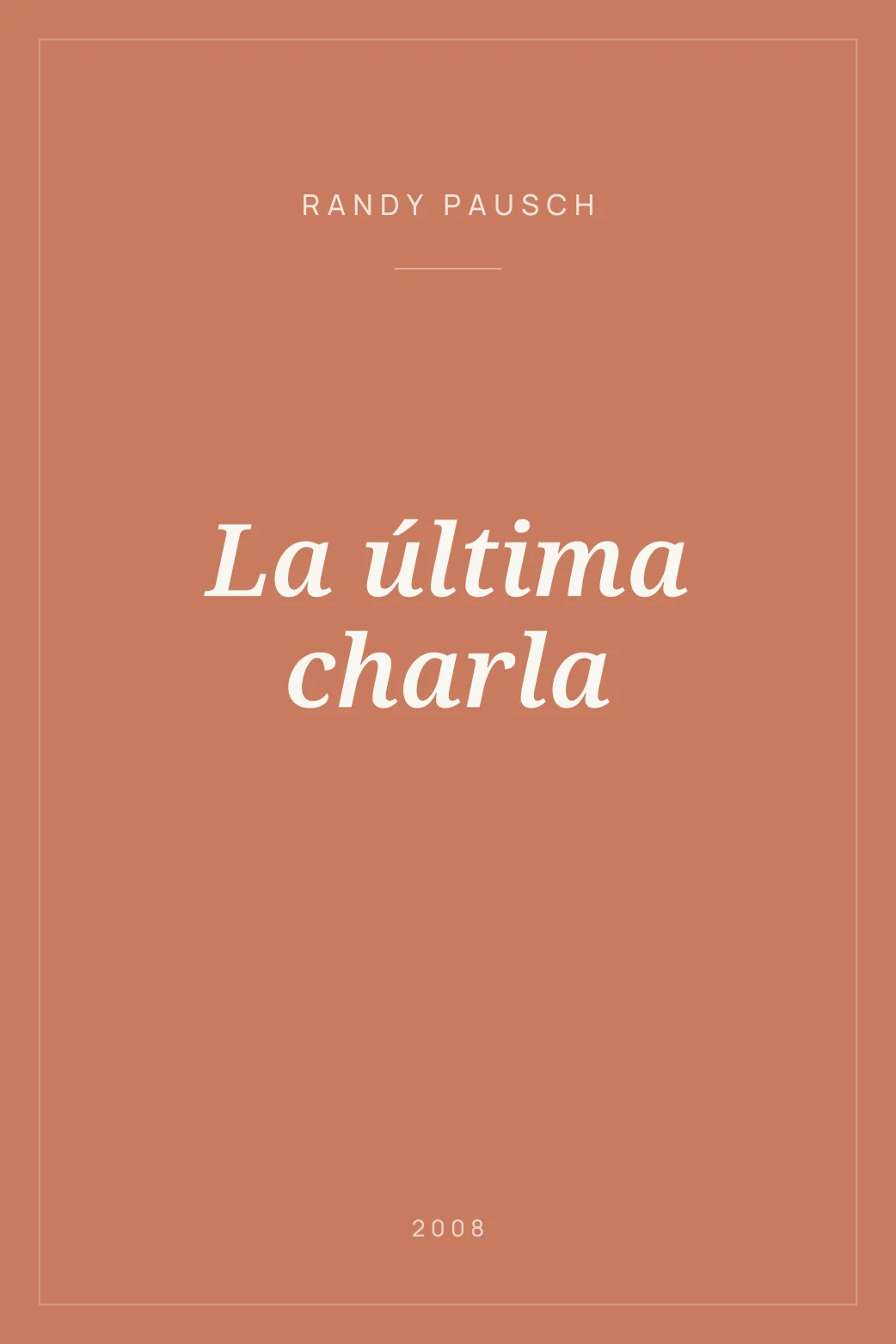 Portada de La última charla