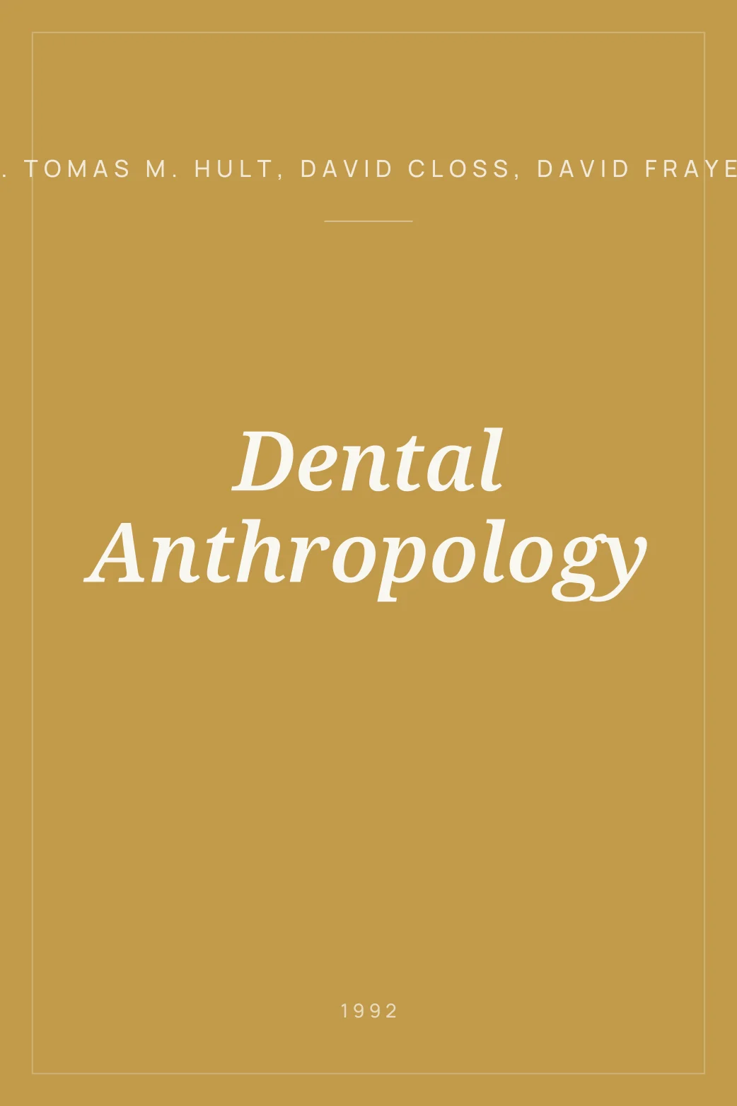 Portada de Dental Anthropology