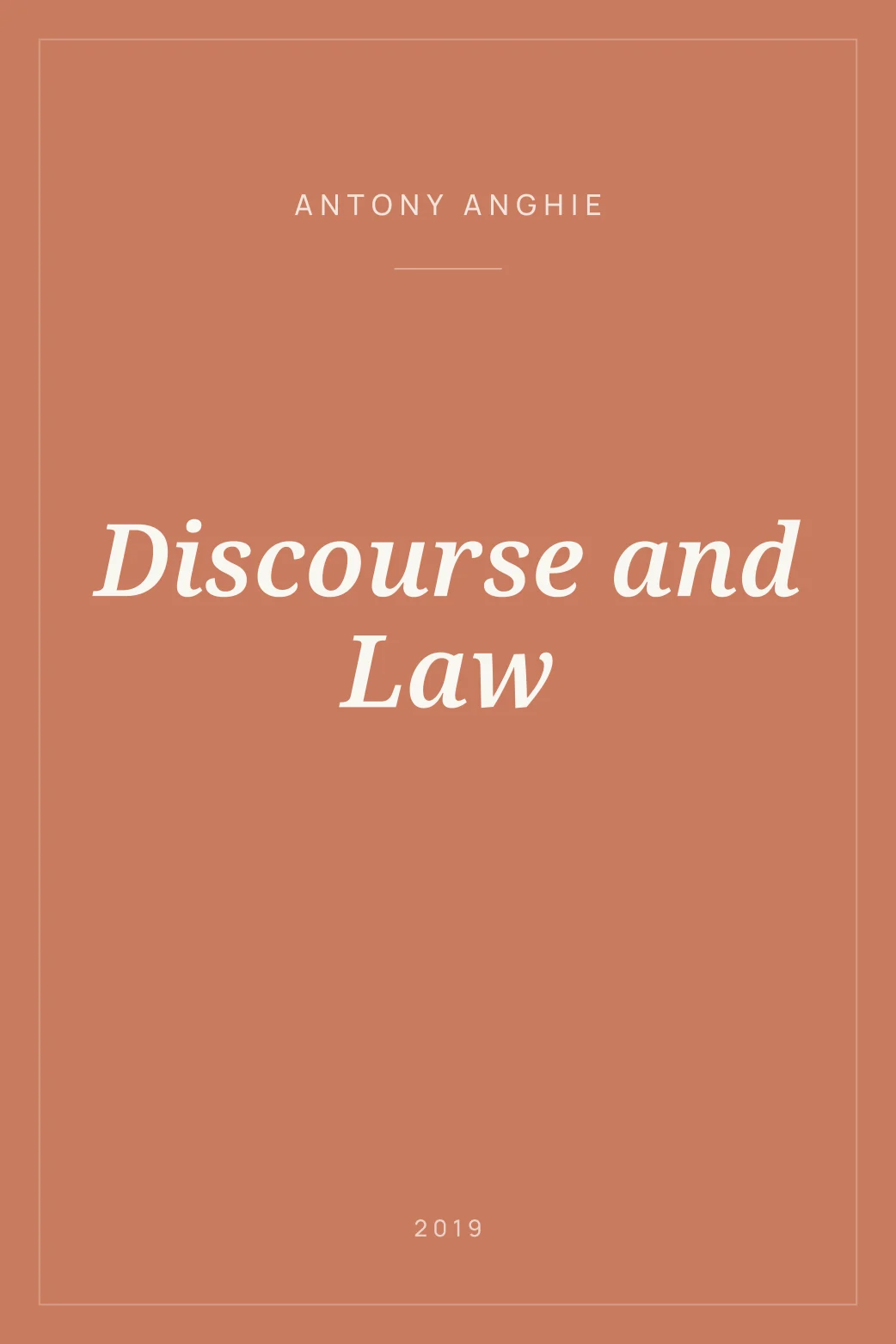 Portada de Discourse and Law