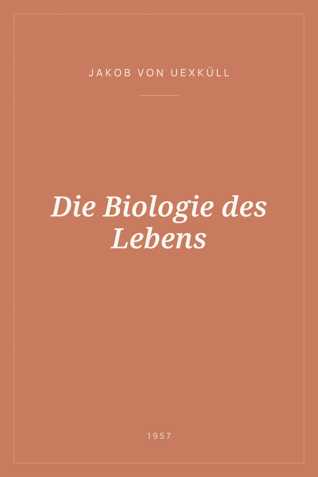 Portada de Die Biologie des Lebens