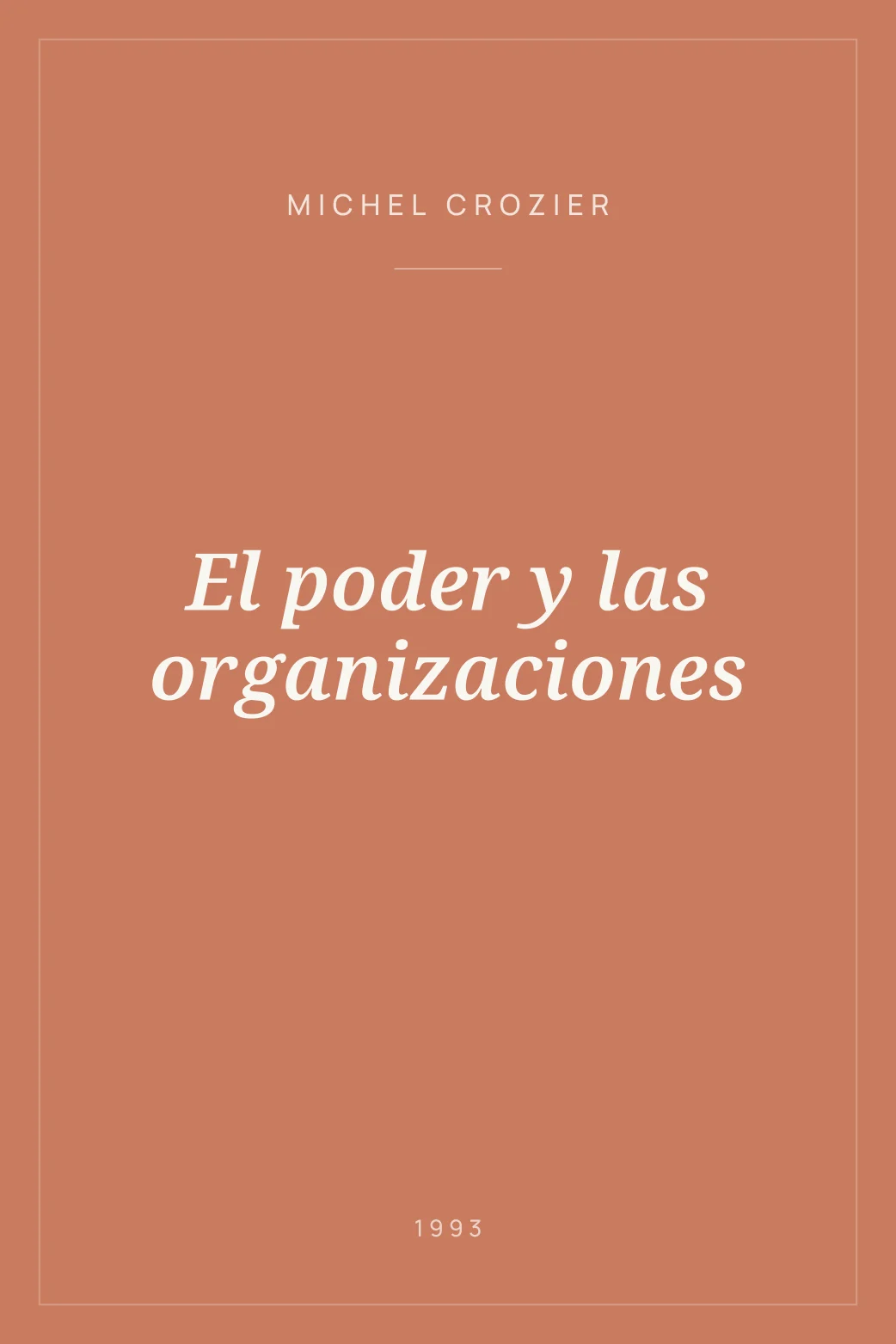 Portada de El poder y las organizaciones