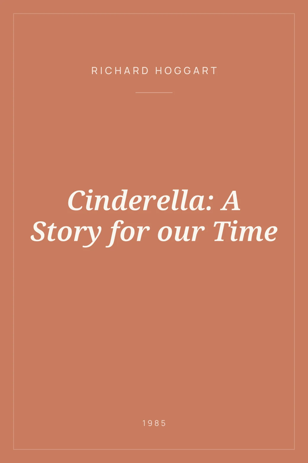 Portada de Cinderella: A Story for our Time