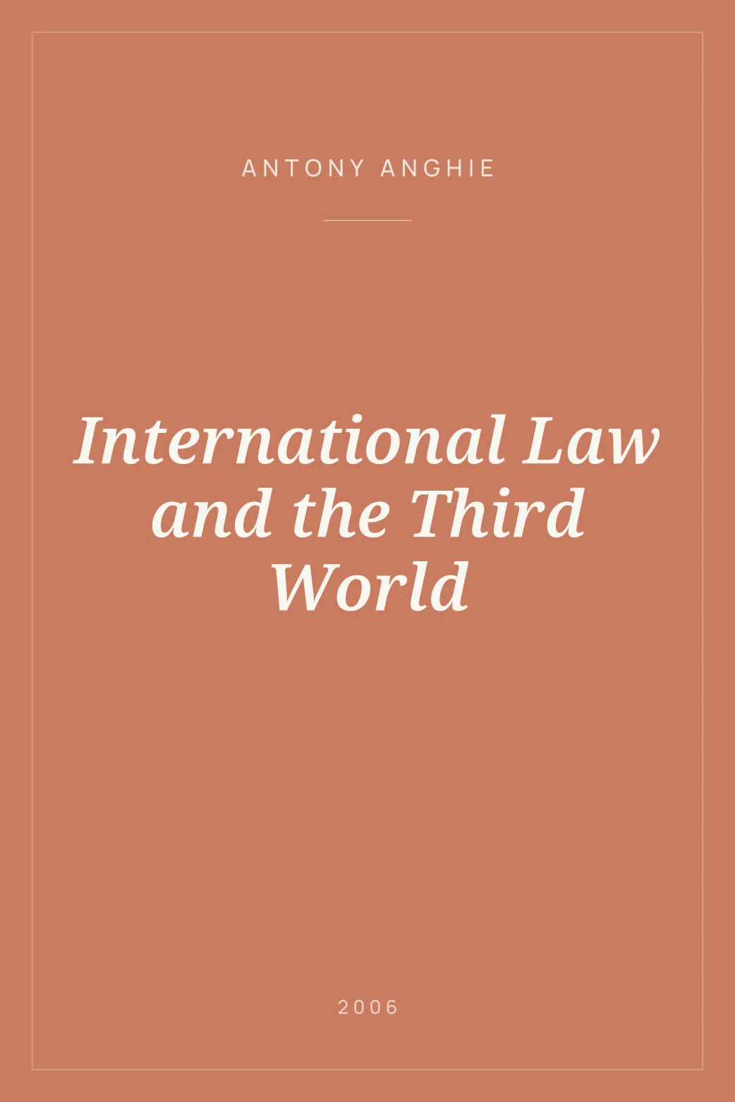 Portada de International Law and the Third World