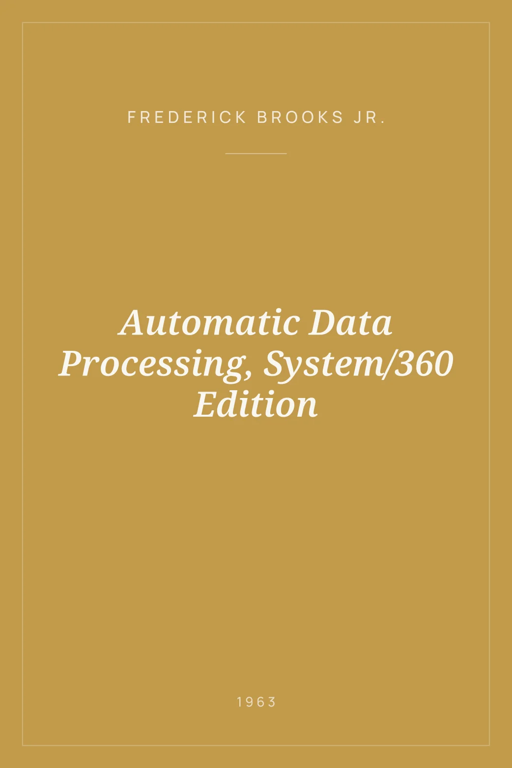 Portada de Automatic Data Processing, System/360 Edition