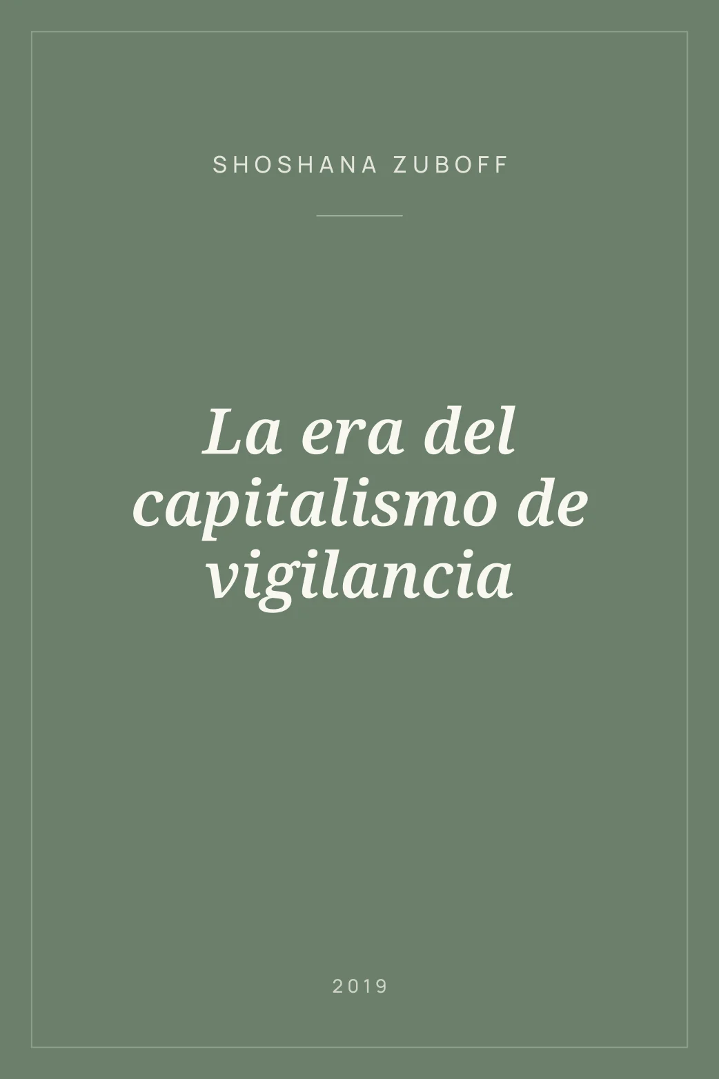 Portada de La era del capitalismo de vigilancia
