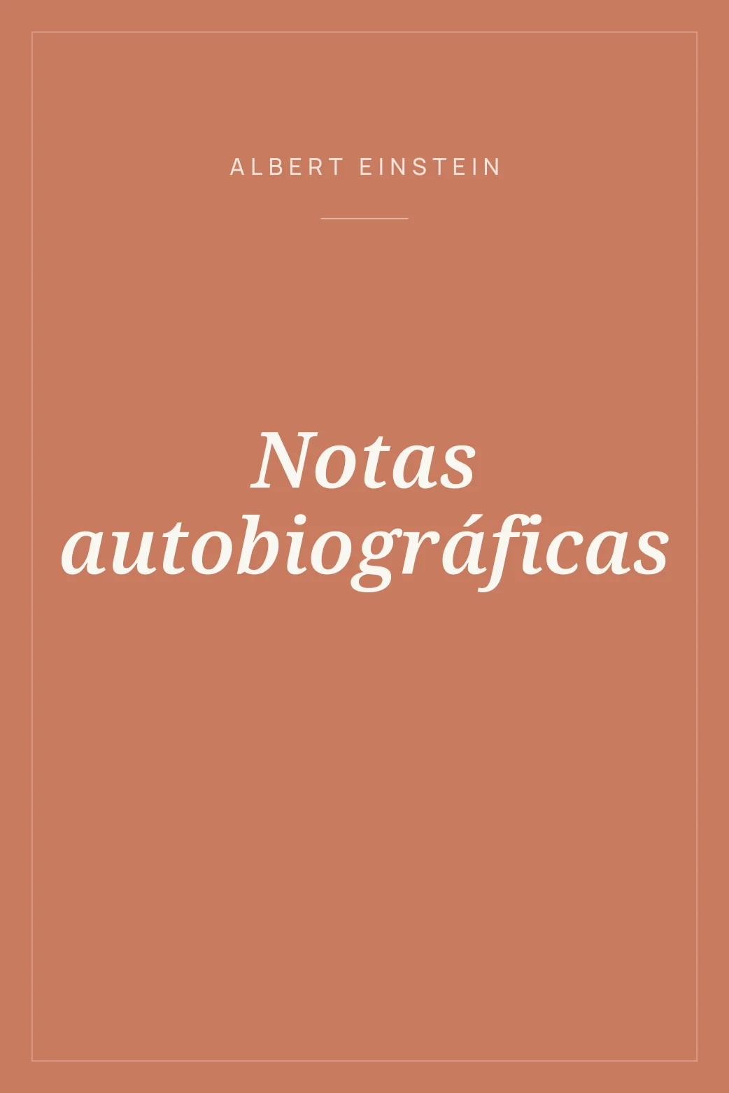 Portada de Notas autobiográficas