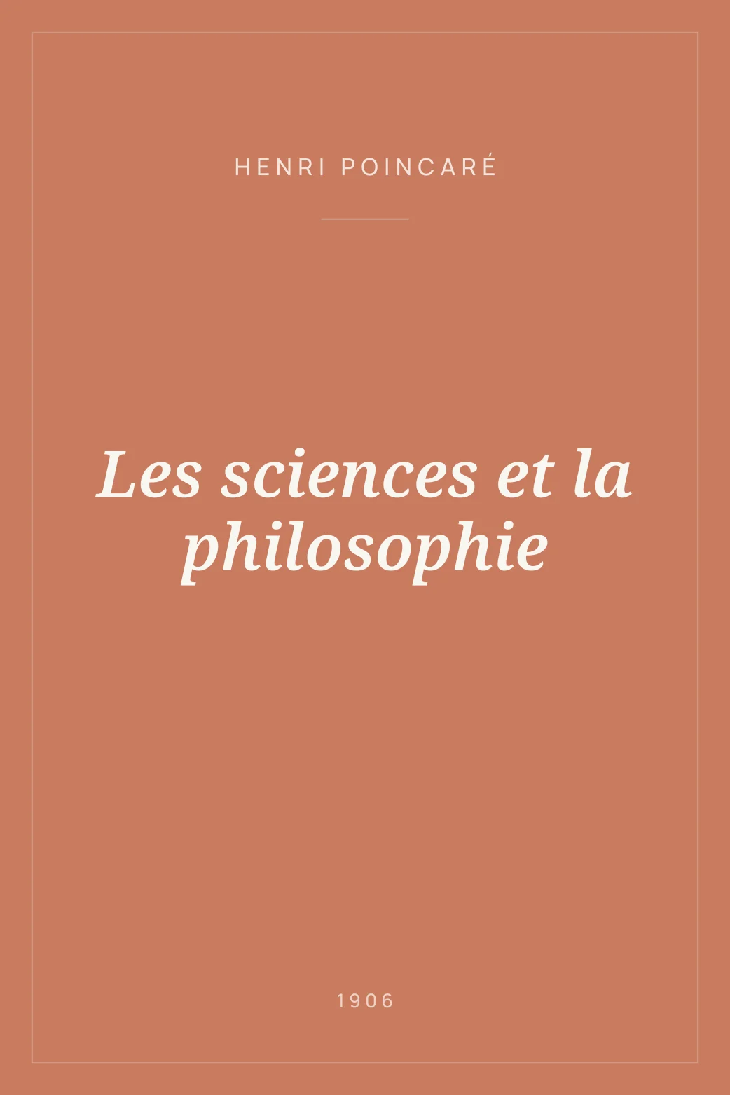 Portada de Les sciences et la philosophie