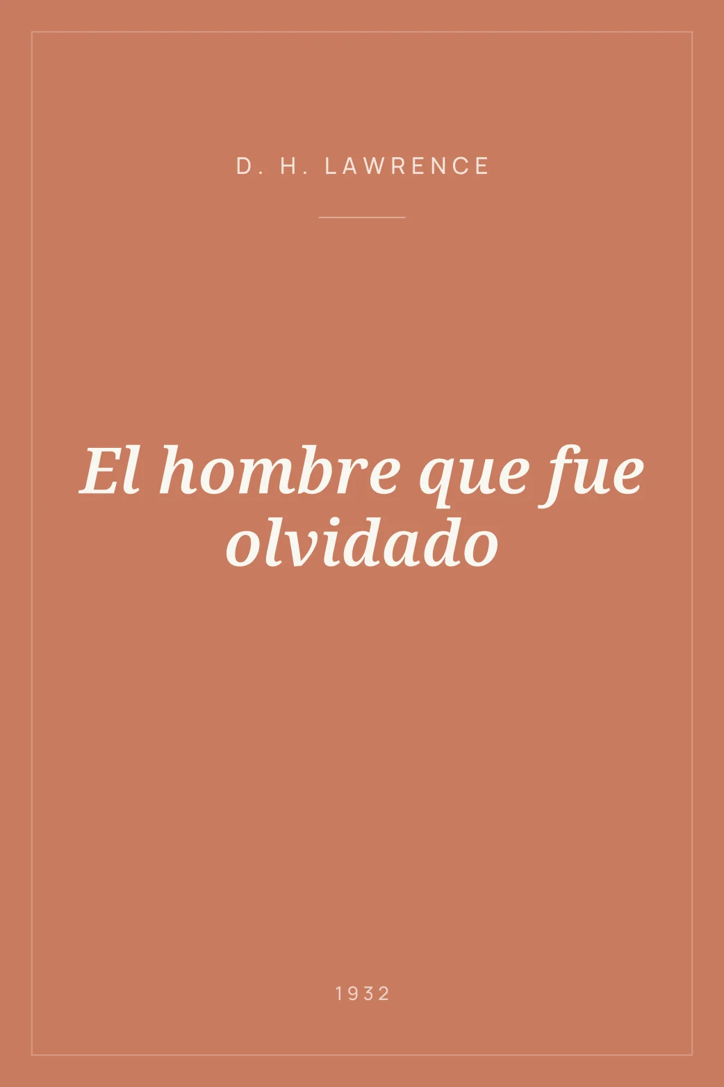 Portada de El hombre que fue olvidado