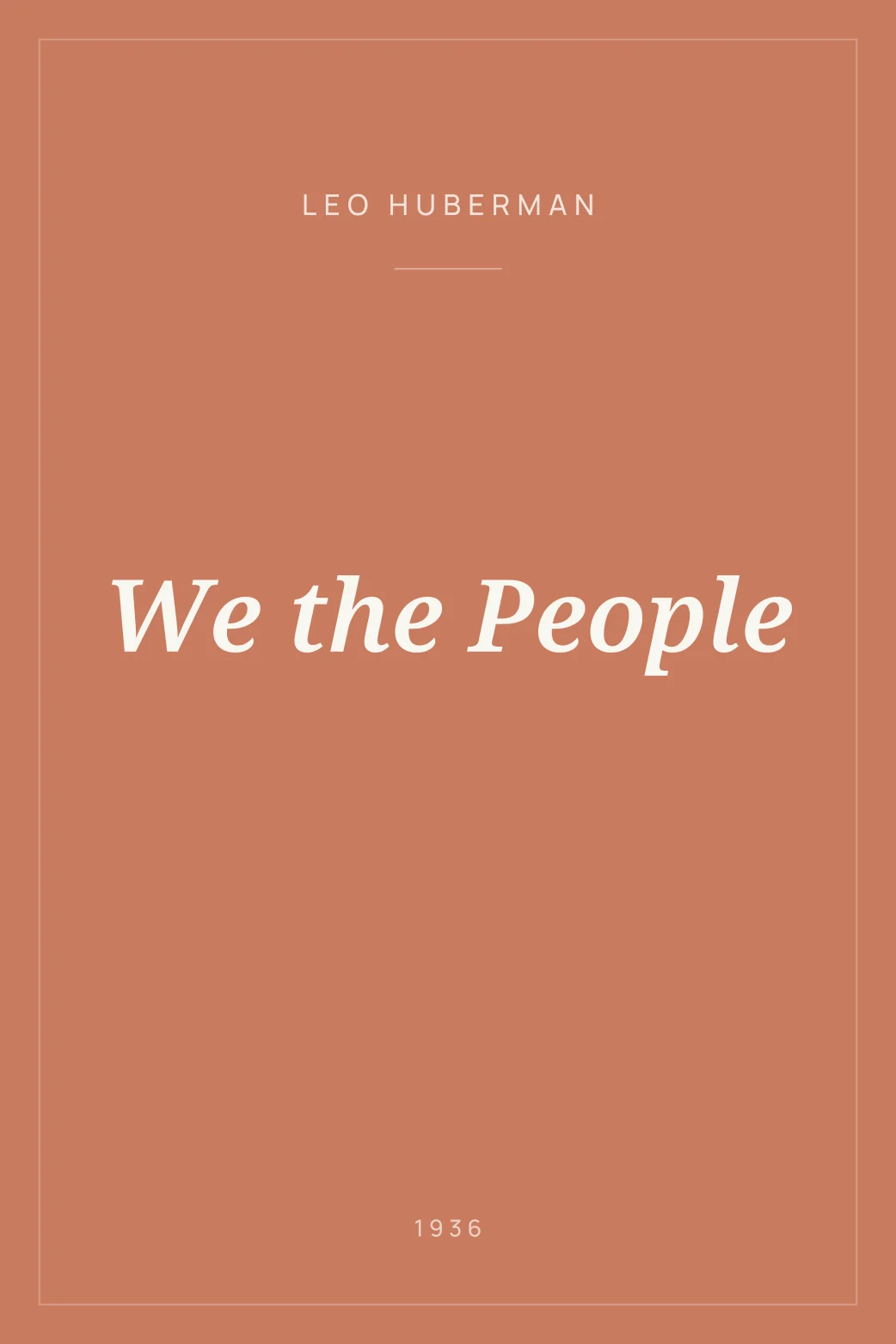 Portada de We the People