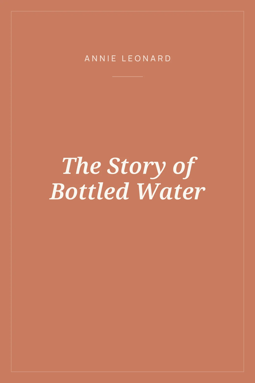 Portada de The Story of Bottled Water