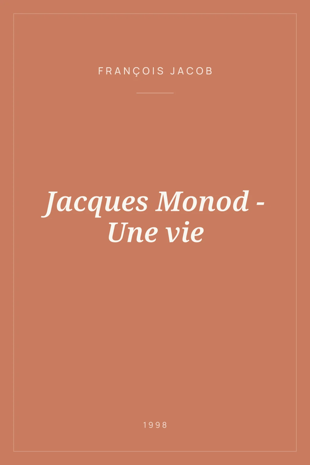 Portada de Jacques Monod - Une vie