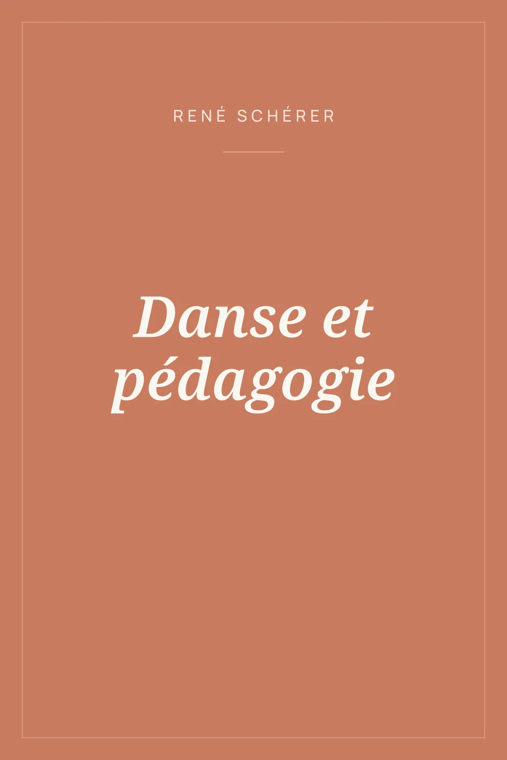 Portada de Danse et pédagogie