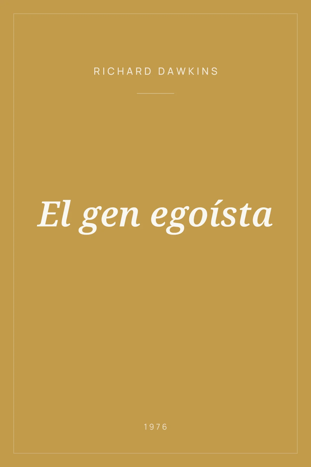 Portada de El gen egoísta