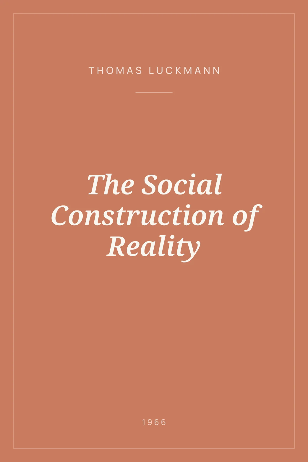 Portada de The Social Construction of Reality