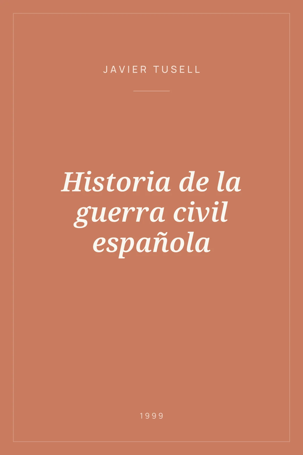 Portada de Historia de la guerra civil española