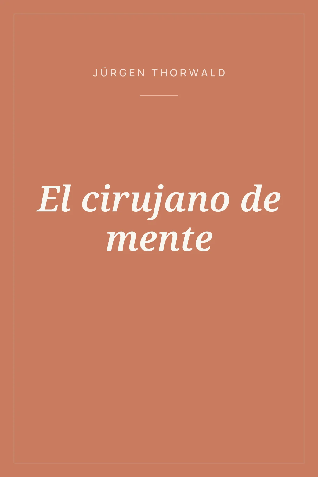 Portada de El cirujano de mente