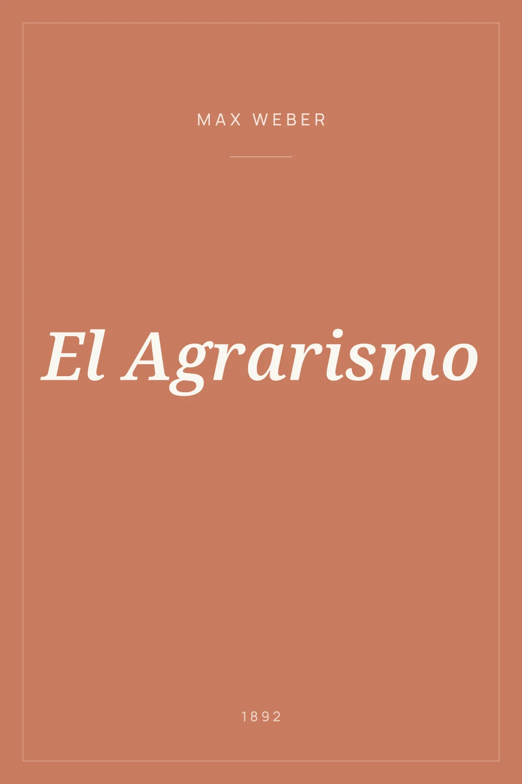 Portada de El Agrarismo