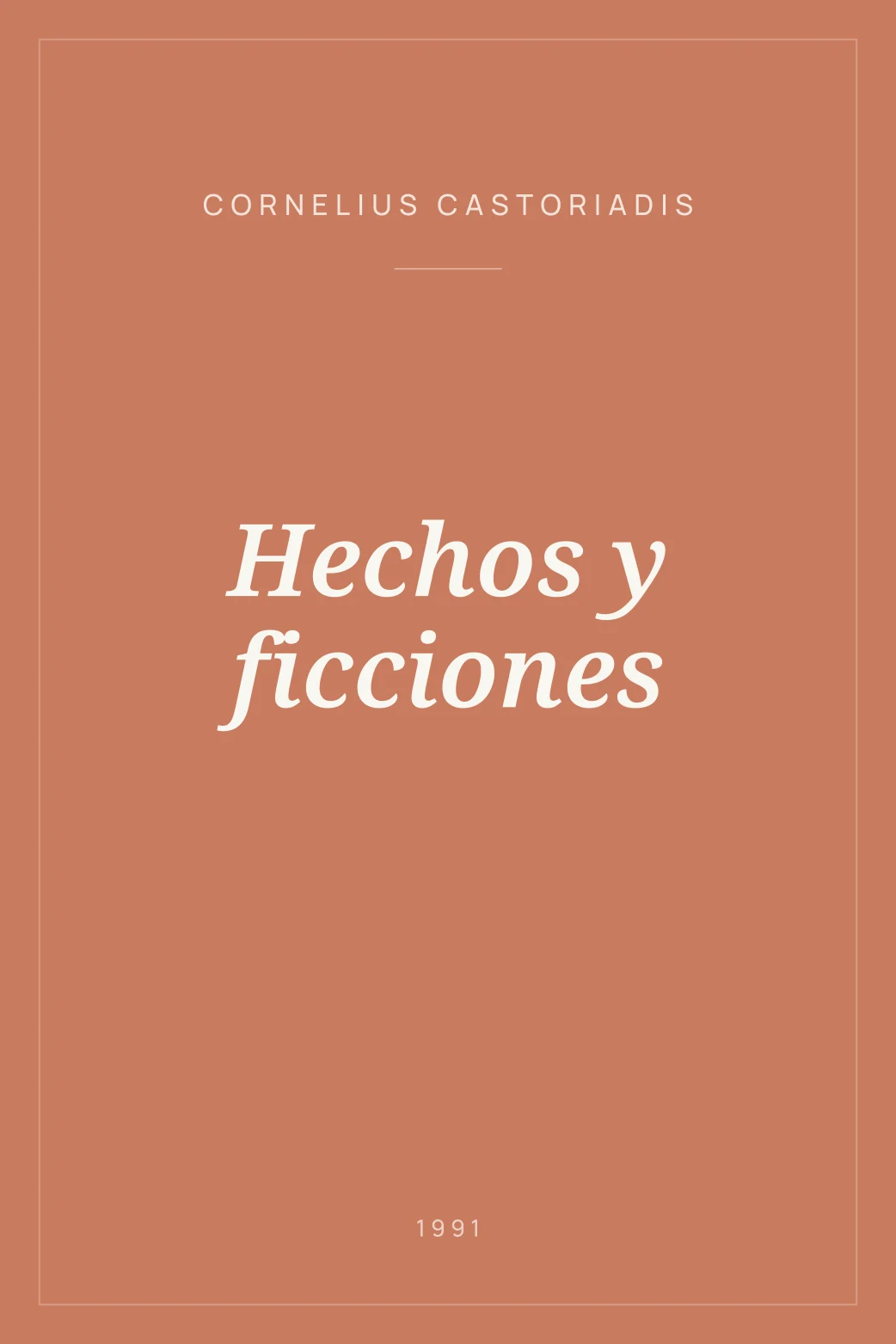 Portada de Hechos y ficciones