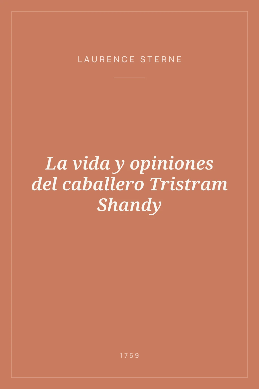 Portada de La vida y opiniones del caballero Tristram Shandy