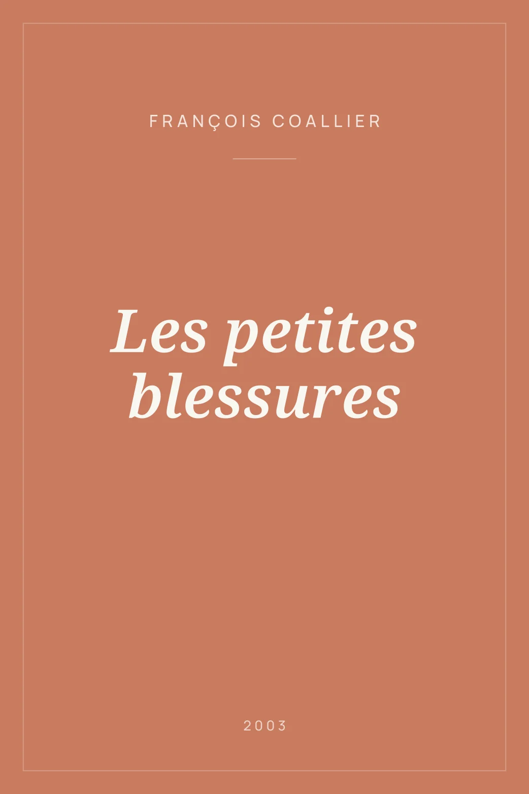 Portada de Les petites blessures