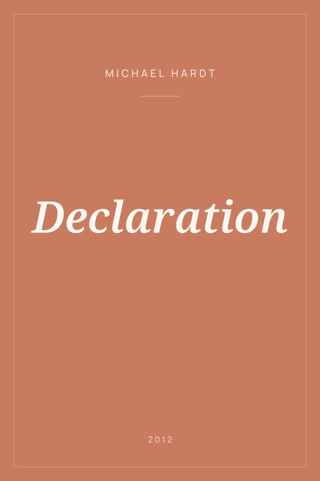 Portada de Declaration
