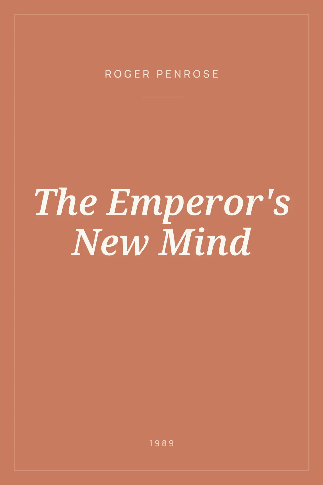 Portada de The Emperor's New Mind