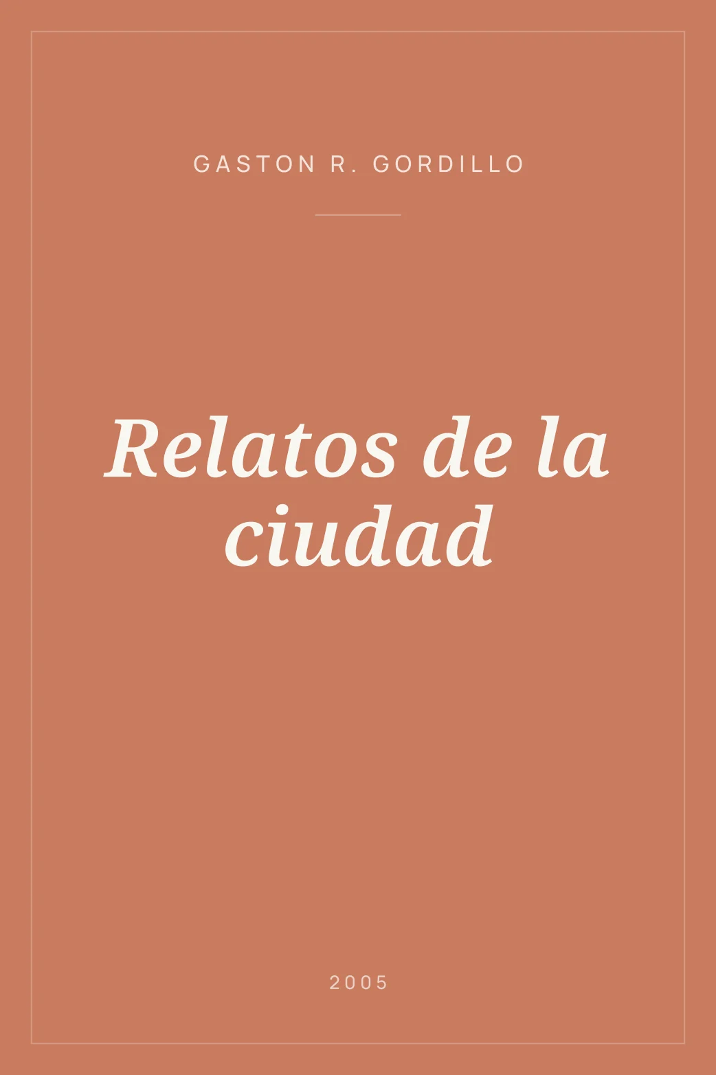 Portada de Relatos de la ciudad