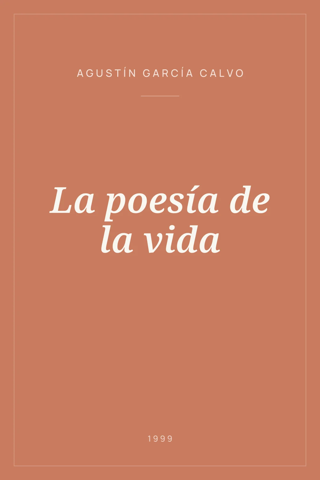 Portada de La poesía de la vida