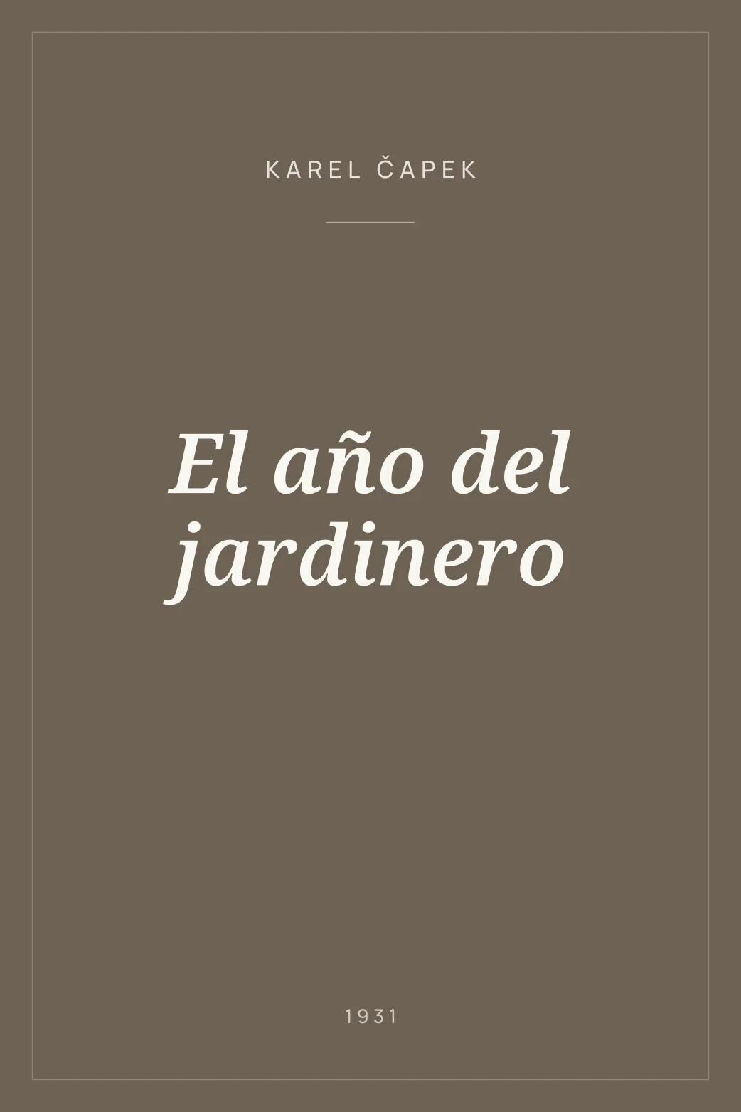 Portada de El año del jardinero