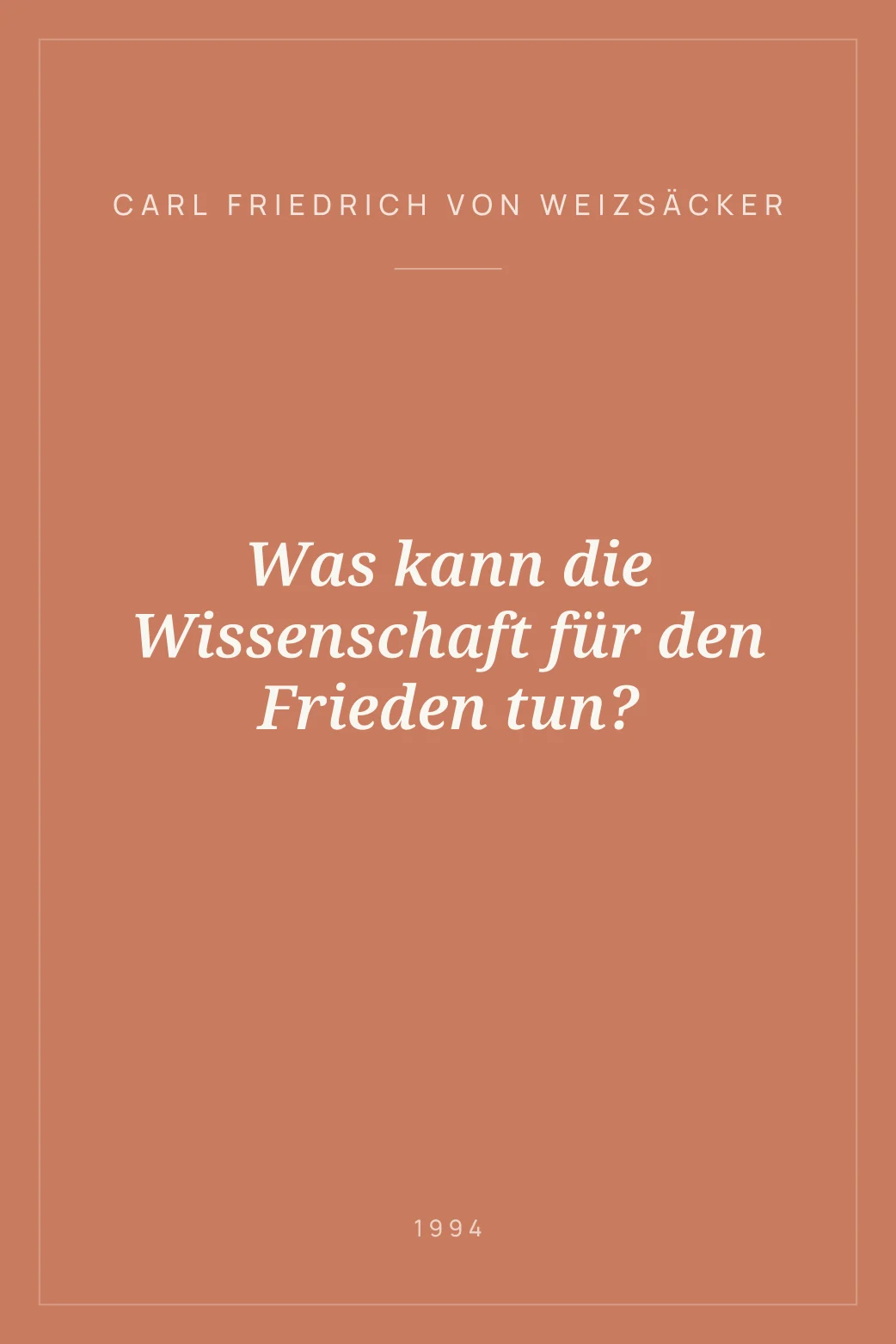 Portada de Was kann die Wissenschaft für den Frieden tun?