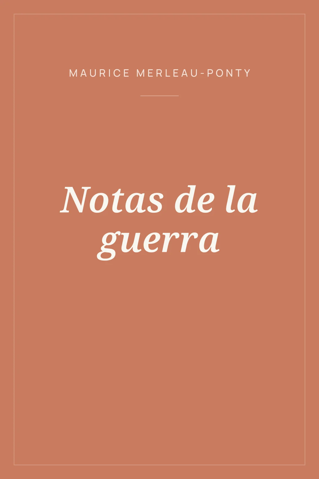 Portada de Notas de la guerra